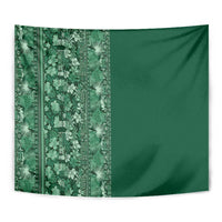 Hawaiian Tribal Elements Hibiscus Tapestry Green Pattern - Polynesian Pride