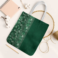 Hawaiian Tribal Elements Hibiscus Tote Bag Green Pattern - Polynesian Pride