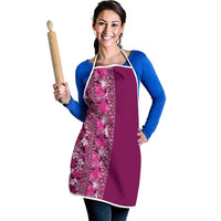 Hawaiian Tribal Elements Hibiscus Apron Pink Pattern - Polynesian Pride