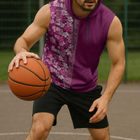 Hawaiian Tribal Elements Hibiscus Sleeveless Hoodie Pink Pattern - Polynesian Pride