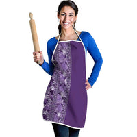 Hawaiian Tribal Elements Hibiscus Apron Purple Pattern - Polynesian Pride