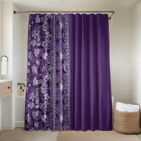 Hawaiian Tribal Elements Hibiscus Bathroom Set Purple Pattern - Polynesian Pride