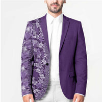 Hawaiian Tribal Elements Hibiscus Blazer Purple Pattern - Polynesian Pride