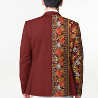 Hawaiian Tribal Elements Hibiscus Blazer Red Pattern - Polynesian Pride