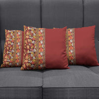 Hawaiian Tribal Elements Hibiscus Pillow Cover Red Pattern - Polynesian Pride