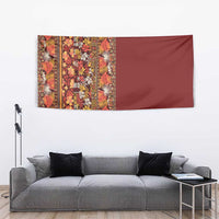 Hawaiian Tribal Elements Hibiscus Tapestry Red Pattern - Polynesian Pride