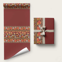 Hawaiian Tribal Elements Hibiscus Wrapping Paper Red Pattern - Polynesian Pride