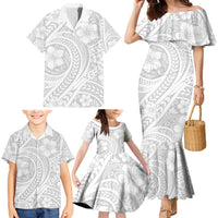Lotu Tamaiti Samoan Polynesian Tribal Family Matching Mermaid Dress and Hawaiian Shirt - Polynesian Pride