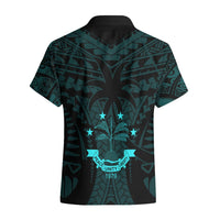 FSM Chuuk States Hawaiian Shirt Micronesia Vintage Polynesian Tribal Aqua Version LT9 - Polynesian Pride