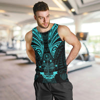 FSM Chuuk States Men Tank Top Micronesia Vintage Polynesian Tribal Aqua Version LT9 - Polynesian Pride
