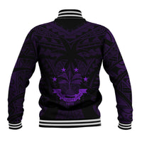 FSM Chuuk States Baseball Jacket Micronesia Vintage Polynesian Tribal Purple Version LT9 - Polynesian Pride