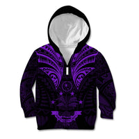 FSM Chuuk States Kid Hoodie Micronesia Vintage Polynesian Tribal Purple Version LT9 - Polynesian Pride