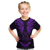 FSM Chuuk States Kid T Shirt Micronesia Vintage Polynesian Tribal Purple Version LT9 Purple - Polynesian Pride