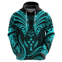 FSM Kosrae States Hoodie Micronesia Vintage Polynesian Tribal Aqua Version LT9 - Polynesian Pride