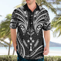 FSM Kosrae States Hawaiian Shirt Micronesia Vintage Polynesian Tribal Black Version LT9 - Polynesian Pride