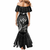 FSM Kosrae States Mermaid Dress Micronesia Vintage Polynesian Tribal Black Version LT9 - Polynesian Pride