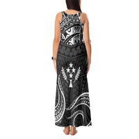 FSM Kosrae States Tank Maxi Dress Micronesia Vintage Polynesian Tribal Black Version LT9 - Polynesian Pride