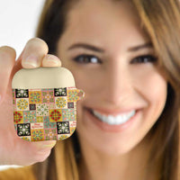 Mele Kalikimaka Hawaii Christmas AirPods Case Melemele Mama Seamless Floral Motif - Polynesian Pride
