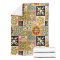 Mele Kalikimaka Hawaii Christmas Blanket Melemele Mama Seamless Floral Motif - Polynesian Pride