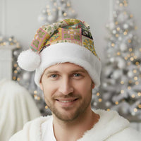 Mele Kalikimaka Hawaii Christmas Santa Hat Melemele Mama Seamless Floral Motif LT9 - Polynesian Pride