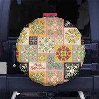 Mele Kalikimaka Hawaii Christmas Spare Tire Cover Melemele Mama Seamless Floral Motif - Polynesian Pride