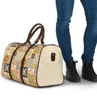 Mele Kalikimaka Hawaii Christmas Travel Bag Melemele Mama Seamless Floral Motif - Polynesian Pride