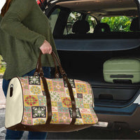 Mele Kalikimaka Hawaii Christmas Travel Bag Melemele Mama Seamless Floral Motif - Polynesian Pride
