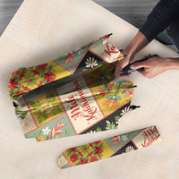 Mele Kalikimaka Hawaii Christmas Umbrella Melemele Mama Seamless Floral Motif LT9 - Polynesian Pride
