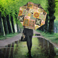 Mele Kalikimaka Hawaii Christmas Umbrella Melemele Mama Seamless Floral Motif LT9 - Polynesian Pride