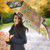 Mele Kalikimaka Hawaii Christmas Umbrella Melemele Mama Seamless Floral Motif LT9 - Polynesian Pride