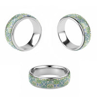 Mele Kalikimaka Hawaii Christmas Classic Ring Omaomao Seamless Floral Motif - Polynesian Pride