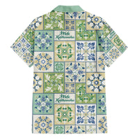 Mele Kalikimaka Hawaii Christmas Family Matching Off The Shoulder Long Sleeve Dress and Hawaiian Shirt Omaomao Seamless Floral Motif - Polynesian Pride