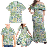 Mele Kalikimaka Hawaii Christmas Family Matching Off Shoulder Maxi Dress and Hawaiian Shirt Omaomao Seamless Floral Motif - Polynesian Pride