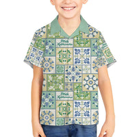 Mele Kalikimaka Hawaii Christmas Family Matching Puletasi and Hawaiian Shirt Omaomao Seamless Floral Motif - Polynesian Pride