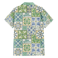 Mele Kalikimaka Hawaii Christmas Family Matching Short Sleeve Bodycon Dress and Hawaiian Shirt Omaomao Seamless Floral Motif - Polynesian Pride