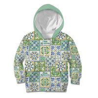 Mele Kalikimaka Hawaii Christmas Kid Hoodie Omaomao Seamless Floral Motif - Polynesian Pride