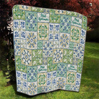 Mele Kalikimaka Hawaii Christmas Quilt Omaomao Seamless Floral Motif - Polynesian Pride