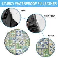 Mele Kalikimaka Hawaii Christmas Spare Tire Cover Omaomao Seamless Floral Motif - Polynesian Pride