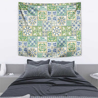 Mele Kalikimaka Hawaii Christmas Tapestry Omaomao Seamless Floral Motif - Polynesian Pride