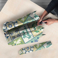 Mele Kalikimaka Hawaii Christmas Umbrella Omaomao Seamless Floral Motif - Polynesian Pride