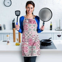 Mele Kalikimaka Hawaii Christmas Apron Akala Seamless Floral Motif LT9 - Polynesian Pride