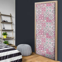 Mele Kalikimaka Hawaii Christmas Door Cover Akala Seamless Floral Motif LT9 - Polynesian Pride