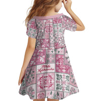 Mele Kalikimaka Hawaii Christmas Family Matching Off Shoulder Short Dress and Hawaiian Shirt Akala Seamless Floral Motif - Polynesian Pride