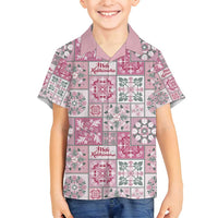 Mele Kalikimaka Hawaii Christmas Family Matching Summer Maxi Dress and Hawaiian Shirt Akala Seamless Floral Motif - Polynesian Pride