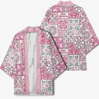 Mele Kalikimaka Hawaii Christmas Kimono Akala Seamless Floral Motif - Polynesian Pride