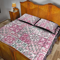 Mele Kalikimaka Hawaii Christmas Quilt Bed Set Akala Seamless Floral Motif - Polynesian Pride