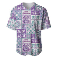 Mele Kalikimaka Hawaii Christmas Baseball Jersey Poni Seamless Floral Motif - Polynesian Pride