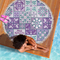 Mele Kalikimaka Hawaii Christmas Beach Blanket Poni Seamless Floral Motif - Polynesian Pride