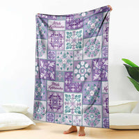 Mele Kalikimaka Hawaii Christmas Blanket Poni Seamless Floral Motif - Polynesian Pride