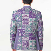 Mele Kalikimaka Hawaii Christmas Blazer Poni Seamless Floral Motif - Polynesian Pride